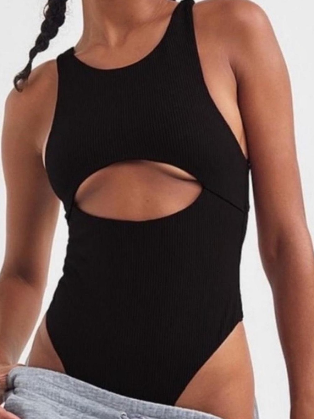 For Love & Lemons x Victoria’s Secret ribbed keyhole body suit